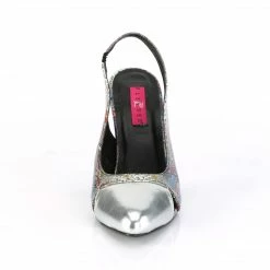 Pleaser Pink Label PLEASER Dream-405 Multi Colour Snake Print Plus Size Slingback 4" Heel Size 8-17 Heels