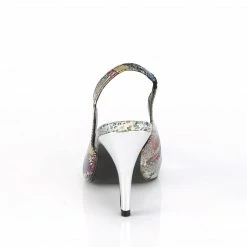 Pleaser Pink Label PLEASER Dream-405 Multi Colour Snake Print Plus Size Slingback 4