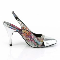 Pleaser Pink Label PLEASER Dream-405 Multi Colour Snake Print Plus Size Slingback 4