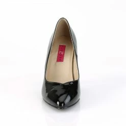 Pleaser Pink Label PLEASER Dream-420W Black Patent WIDE WIDTH Large Size Drag Pumps Heels 5-16
