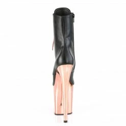 PLEASER Flamingo-1020 Red Rose Gold Chrome Stripper Pole Club Ankle 8