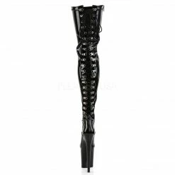PLEASER Flamingo-3063 Black Red Lace Up Back Dancer Stripper 8