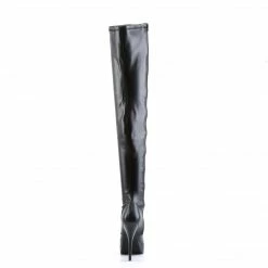 DEVIOUS Indulge-3000 Black PU Drag Fetish Thigh Boots Large Plus Size 5-15