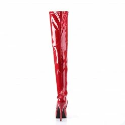 DEVIOUS Indulge-3000 Red Patent Drag Fetish Thigh Boots Large Plus Size 5-15