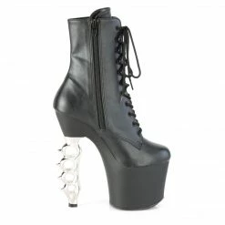 PLEASER Irongrip-1020 Black Chrome Knuckle Ankle Calf Platforms 7