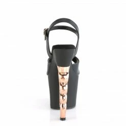 PLEASER Irongrip-709 Black Copper Silver Chrome Knuckle Ankle Platform 7