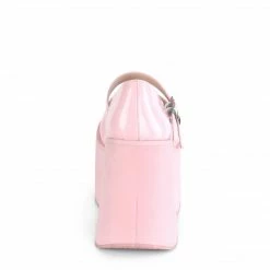 DEMONIA Kera-08 Pink Goth Punk Lolita Double Strap Buckle Mary Janes Platforms Heels