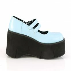 DEMONIA Kera-08 Blue Goth Punk Lolita Double Strap Buckle Mary Janes Platforms Heels