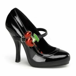 Discontinued PINUP COUTURE Cutiepie-10 Cherry Cherries Mary Janes Pumps Heels