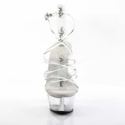 PLEASER Kiss-206 Clear Strappy Sripper Pole Dancer Club Platforms 6