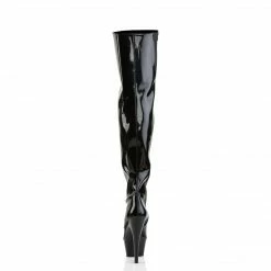 PLEASER Kiss-3010 Black White Patent Zipper 6