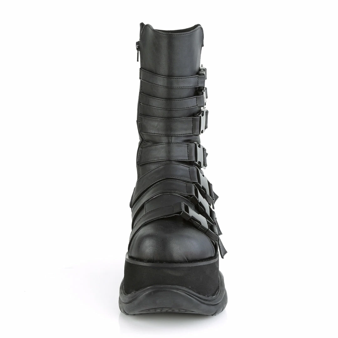 DEMONIA Neptune-210 Mens Multi Quick Release Buckle Unisex Goth Cyber Boots