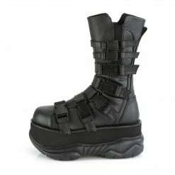 DEMONIA Neptune-210 Mens Multi Quick Release Buckle Unisex Goth Cyber Boots