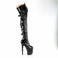 Boots PLEASER Rapture-3028 Black Stretch Patent