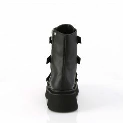 DEMONIA Renegade-50 Women's Black Goth Heart Rings Platform Boots
