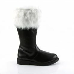 Mens/Unisex FUNTASMA Santa-100 Black Faux Fur Mens Men's Santa Claus Christmas Costume Shoes