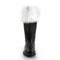 FUNTASMA Santa-106WC Black Faux Fur Wide Calf Men's Santa Claus Costume Boots