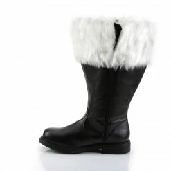 FUNTASMA Santa-106WC Black Faux Fur Wide Calf Men's Santa Claus Costume Boots