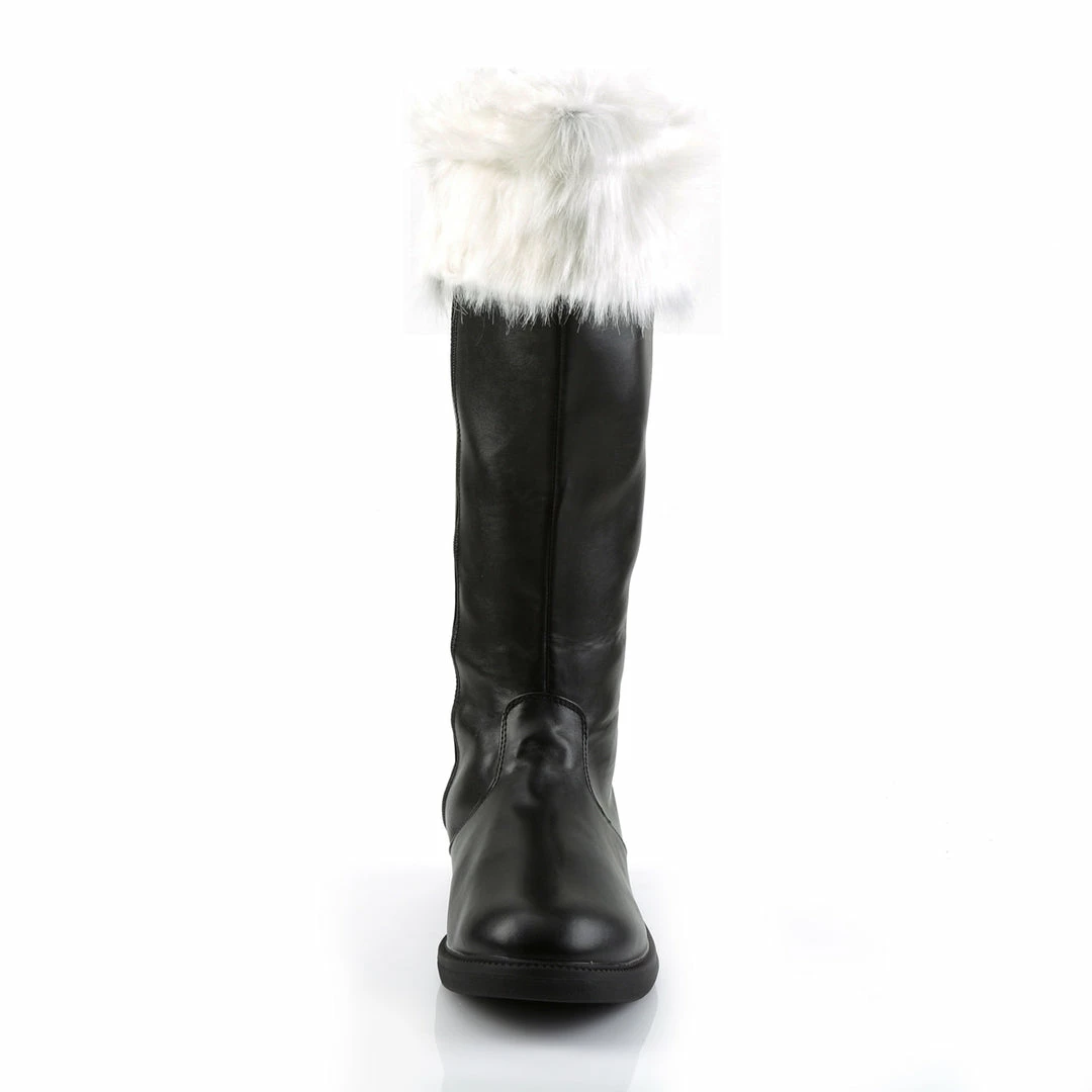 FUNTASMA Santa-108 Black Faux Fur Mens Men's Santa Claus Christmas Costume Shoes Mens/Unisex