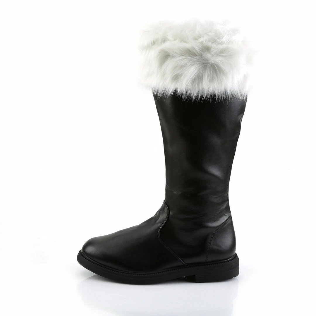 FUNTASMA Santa-108 Black Faux Fur Mens Men's Santa Claus Christmas Costume Shoes Mens/Unisex