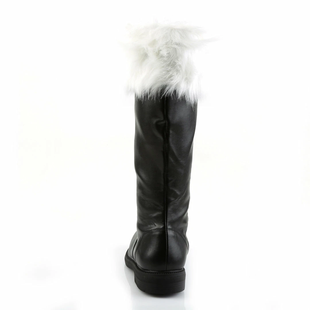 FUNTASMA Santa-108 Black Faux Fur Mens Men's Santa Claus Christmas Costume Shoes Mens/Unisex