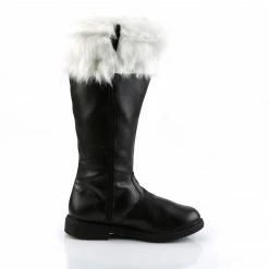 FUNTASMA Santa-108 Black Faux Fur Mens Men's Santa Claus Christmas Costume Shoes Mens/Unisex