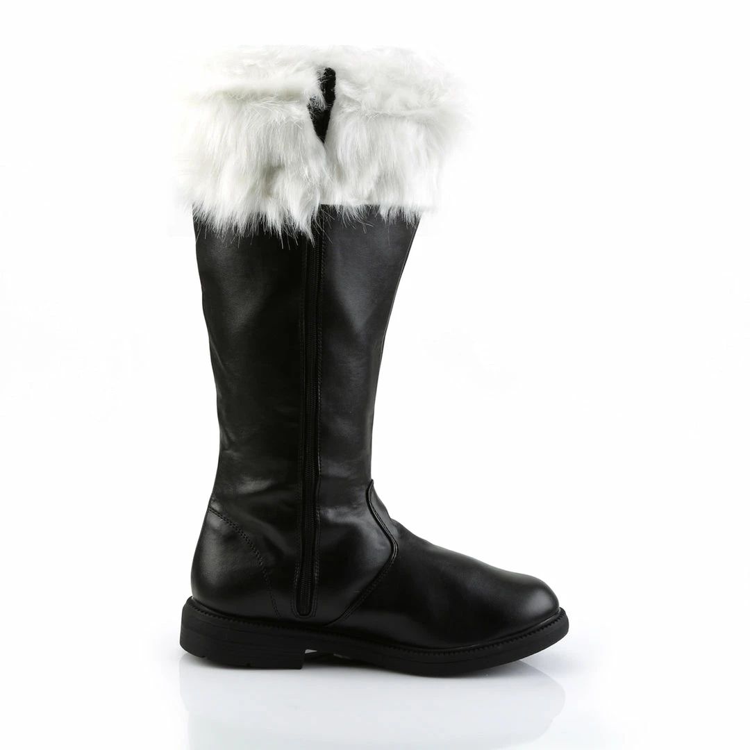 FUNTASMA Santa-108 Black Faux Fur Mens Men's Santa Claus Christmas Costume Shoes Mens/Unisex