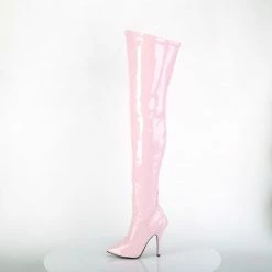 PLEASER Seduce-3000 Pink Drag Cross Dresser Thigh Boots 5