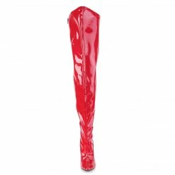 PLEASER Seduce-3000WC Red WIDE WIDTH Large Size Drag Cross Dresser Boots 5-15