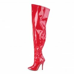 PLEASER Seduce-3000WC Red WIDE WIDTH Large Size Drag Cross Dresser Boots 5-15