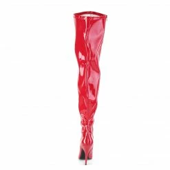 PLEASER Seduce-3000WC Red WIDE WIDTH Large Size Drag Cross Dresser Boots 5-15