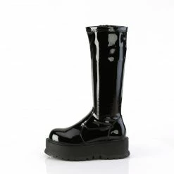 DEMONIA SLACKER-200 Women's Black Patent Gothic 2