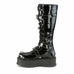 DEMONIA Slacker-260 Black Cargo Side Pocket Buckles Studs Goth Cyber 2