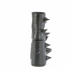 DEMONIA Slay-77 Black Puffed Horns Spikes Funky 7