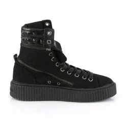 DEMONIA SNEEKER-270 Men's / Unisex Black Canvas Goth 1.5
