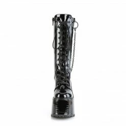 DEMONIA Swing-150 Black Patent Cyber Goth Removeable Chain 5.5