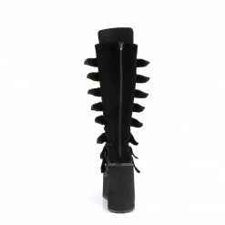 DEMONIA Swing-815 Black Velvet Goth Cyber Metal Plate Buckle 5.5