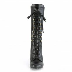 A Shoe Addiction DEMONIA VIVIKA-205 Faux Leather Goth Costume Vampire Steampunk Granny 3" Boots