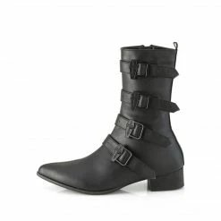DEMONIA Warlock-110-C Men's Unisex Coffin Buckle Winklepicker Costume Boots