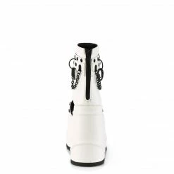 DEMONIA WAVE-22 White Goth Studded O Ring 6