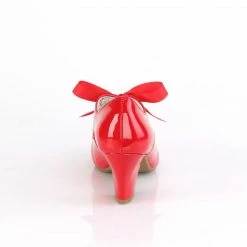 Pleaser DISCONTINUED PINUP COUTURE WIGGLE-32 Red Mary Janes Heart Cutout 2.5
