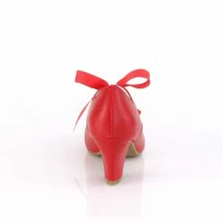 Pleaser PINUP COUTURE WIGGLE-32 Red Mary Janes Pinup Heart Cutout 2.5