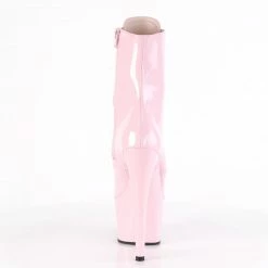 PLEASER Adore-1020 Pink Patent Lace Up Zip Ankle Calf 7