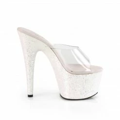 PLEASER Adore-701LG Opal Glitter Slides Mules Pole Dance Platforms 7