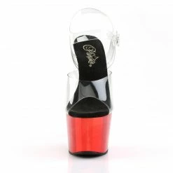 PLEASER Adore-708 Clear Red Chrome 7