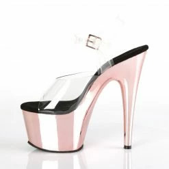 PLEASER Adore-708 Clear Rose Gold Chrome 7