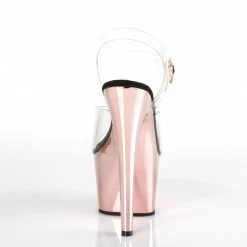 PLEASER Adore-708 Clear Rose Gold Chrome 7