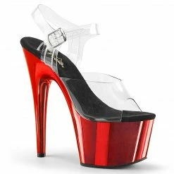 PLEASER Adore-708 Clear Red Chrome 7