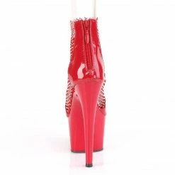 PLEASER Adore-765RM Red Stretchable AB Rhinestone Mesh Platform 7