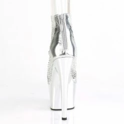 PLEASER Adore-765RM Silver Stretchable AB Rhinestone Mesh Platform 7
